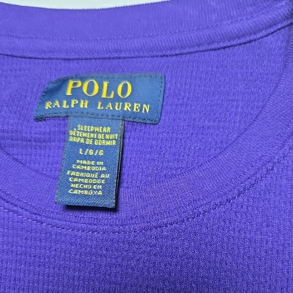 Polo by Ralph Lauren Vibrant Purple Long Sleeve Tee,sz L. - Picture 2 of 5
